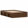 Estructura de cama roble marrón 120x200 cm de vidaXL, Camas y somieres - Ref: Foro24-3203858, Precio: 173,72 €, Descuento: %