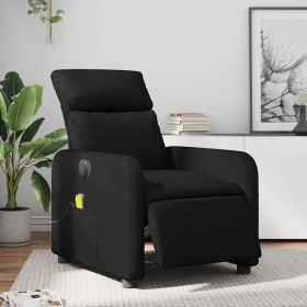 Sillón de masaje reclinable eléctrico cuero sintético negro en Sillones | Comprar online en Foru.es