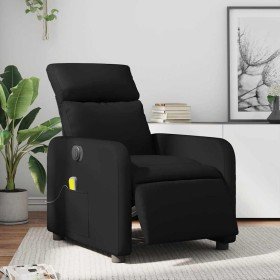 Sillón de masaje reclinable eléctrico cuero sintético negro en Sillones | Comprar online en Foru.es