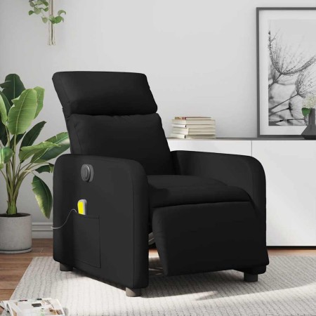 Sillón de masaje reclinable eléctrico cuero sintético negro en Sillones | Comprar online en Foru.es