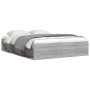 Estructura de cama Sonoma gris 140x200 cm de vidaXL, Camas y somieres - Ref: Foro24-3203864, Precio: 144,39 €, Descuento: %