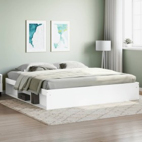 Estructura de cama blanca 200x200 cm de vidaXL, Camas y somieres - Ref: Foro24-3203887, Precio: 175,09 €, Descuento: %