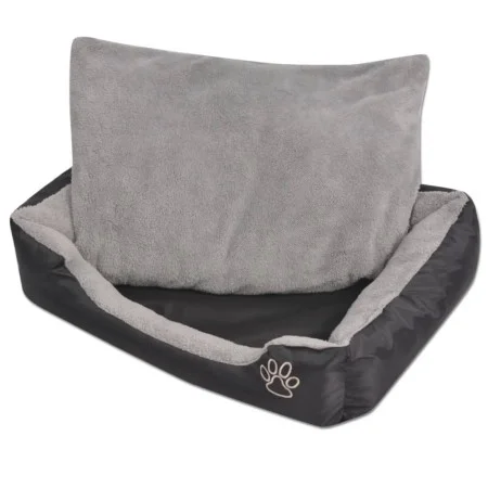 Cama para perro con cojín acolchado Talla L negra de vidaXL, Camas para perros - Ref: Foro24-170421, Precio: 36,68 €, Descuen...