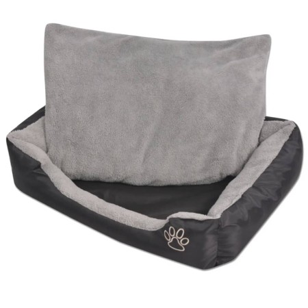 Cama para perro con cojín acolchado Talla L negra de vidaXL, Camas para perros - Ref: Foro24-170421, Precio: 37,13 €, Descuen...