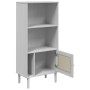 Estantería SENJA aspecto ratán madera pino blanco 60x35x130 cm de vidaXL, Librerías y estanterías - Ref: Foro24-358059, Preci...