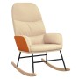 Silla mecedora de tela blanco crema de vidaXL, Mecedoras - Ref: Foro24-341044, Precio: 122,40 €, Descuento: %