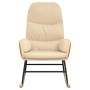 Silla mecedora de tela blanco crema de vidaXL, Mecedoras - Ref: Foro24-341044, Precio: 122,40 €, Descuento: %