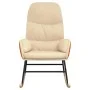 Silla mecedora de tela blanco crema de vidaXL, Mecedoras - Ref: Foro24-341044, Precio: 120,58 €, Descuento: %