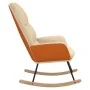 Silla mecedora de tela blanco crema de vidaXL, Mecedoras - Ref: Foro24-341044, Precio: 120,58 €, Descuento: %