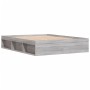 Estructura de cama Sonoma gris 160x200 cm de vidaXL, Camas y somieres - Ref: Foro24-3203878, Precio: 155,63 €, Descuento: %