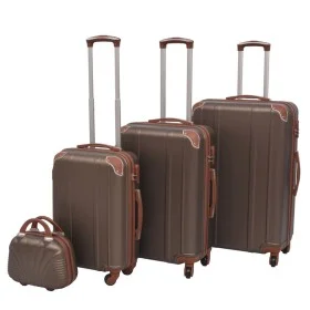 Juego de maletas rígidas 4 unidades café de vidaXL, Maletas - Ref: Foro24-91194, Precio: 144,22 €, Descuento: %