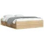 Sonoma oak bed frame 140x190 cm by vidaXL, Beds and slatted bases - Ref: Foro24-3203903, Price: 177,93 €, Discount: %