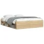 Sonoma oak bed frame 140x190 cm by vidaXL, Beds and slatted bases - Ref: Foro24-3203903, Price: 177,93 €, Discount: %