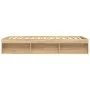 Sonoma oak bed frame 140x190 cm by vidaXL, Beds and slatted bases - Ref: Foro24-3203903, Price: 177,93 €, Discount: %