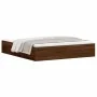 Estructura de cama marrón roble 180x200 cm de vidaXL, Camas y somieres - Ref: Foro24-3203886, Precio: 158,84 €, Descuento: %
