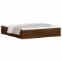 Estructura de cama marrón roble 180x200 cm de vidaXL, Camas y somieres - Ref: Foro24-3203886, Precio: 160,68 €, Descuento: %