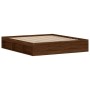 Estructura de cama marrón roble 180x200 cm de vidaXL, Camas y somieres - Ref: Foro24-3203886, Precio: 160,68 €, Descuento: %