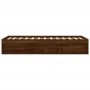 Estructura de cama marrón roble 180x200 cm de vidaXL, Camas y somieres - Ref: Foro24-3203886, Precio: 158,84 €, Descuento: %