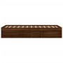 Estructura de cama marrón roble 180x200 cm de vidaXL, Camas y somieres - Ref: Foro24-3203886, Precio: 160,68 €, Descuento: %