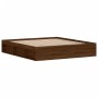Estructura de cama marrón roble 180x200 cm de vidaXL, Camas y somieres - Ref: Foro24-3203886, Precio: 160,68 €, Descuento: %
