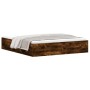 Estructura de cama roble ahumado 180x200 cm de vidaXL, Camas y somieres - Ref: Foro24-3203884, Precio: 181,26 €, Descuento: %