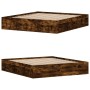 Estructura de cama roble ahumado 180x200 cm de vidaXL, Camas y somieres - Ref: Foro24-3203884, Precio: 181,26 €, Descuento: %
