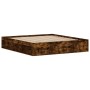 Estructura de cama roble ahumado 180x200 cm de vidaXL, Camas y somieres - Ref: Foro24-3203884, Precio: 181,26 €, Descuento: %