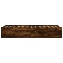 Estructura de cama roble ahumado 180x200 cm de vidaXL, Camas y somieres - Ref: Foro24-3203884, Precio: 181,26 €, Descuento: %
