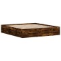 Estructura de cama roble ahumado 180x200 cm de vidaXL, Camas y somieres - Ref: Foro24-3203884, Precio: 181,26 €, Descuento: %