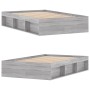 Estructura de cama gris Sonoma 120x190 cm de vidaXL, Camas y somieres - Ref: Foro24-3203899, Precio: 162,79 €, Descuento: %