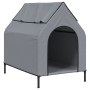 Casa para perros tela Oxford y acero gris claro en Casetas para perros | Comprar online en Foru.es