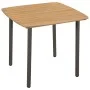 Mesa de jardín madera maciza de acacia y acero 80x80x72 cm de vidaXL, Mesas de jardín - Ref: Foro24-44233, Precio: 125,96 €, ...