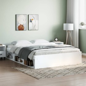 Estructura de cama blanca 140x200 cm de vidaXL, Camas y somieres - Ref: Foro24-3203859, Precio: 180,34 €, Descuento: %