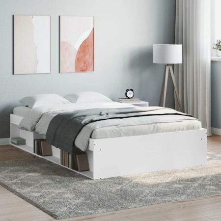 Estructura de cama blanca 120x200 cm de vidaXL, Camas y somieres - Ref: Foro24-3203852, Precio: 172,88 €, Descuento: %