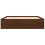 Estructura de cama roble marrón 140x200 cm de vidaXL, Camas y somieres - Ref: Foro24-3203865, Precio: 200,32 €, Descuento: %