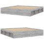 Estructura de cama Sonoma gris 200x200 cm de vidaXL, Camas y somieres - Ref: Foro24-3203892, Precio: 205,62 €, Descuento: %