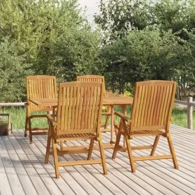 Juego de comedor para jardín 5 piezas madera maciza de teca de vidaXL, Conjuntos de jardín - Ref: Foro24-3154917, Precio: 782...
