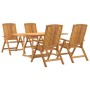 Juego de comedor para jardín 5 piezas madera maciza de teca de vidaXL, Conjuntos de jardín - Ref: Foro24-3154917, Precio: 875...