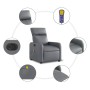Sillón de masaje reclinable eléctrico cuero sintético gris en Sillones | Comprar online en Foru.es