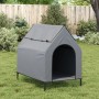 Casa para perros tela Oxford y acero gris claro en Casetas para perros | Comprar online en Foru.es