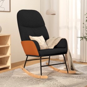 Silla mecedora de tela negra de vidaXL, Mecedoras - Ref: Foro24-341048, Precio: 121,97 €, Descuento: %