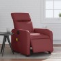 Sillón de masaje reclinable de cuero artificial rojo tinto en Sillones | Comprar online en Foru.es