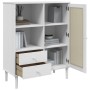 Aparador alto SENJA aspecto de ratán madera blanco 90x40x112 cm de vidaXL, Aparadores - Ref: Foro24-358056, Precio: 121,50 €,...