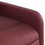 Sillón de masaje reclinable de cuero artificial rojo tinto en Sillones | Comprar online en Foru.es