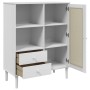 Aparador alto SENJA aspecto de ratán madera blanco 90x40x112 cm de vidaXL, Aparadores - Ref: Foro24-358056, Precio: 121,50 €,...
