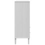 Aparador alto SENJA aspecto de ratán madera blanco 90x40x112 cm de vidaXL, Aparadores - Ref: Foro24-358056, Precio: 121,50 €,...