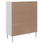 Aparador alto SENJA aspecto de ratán madera blanco 90x40x112 cm de vidaXL, Aparadores - Ref: Foro24-358056, Precio: 121,50 €,...