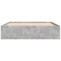 Estructura de cama gris hormigón 160x200 cm de vidaXL, Camas y somieres - Ref: Foro24-3203876, Precio: 203,06 €, Descuento: %