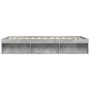 Estructura de cama gris hormigón 160x200 cm de vidaXL, Camas y somieres - Ref: Foro24-3203876, Precio: 203,06 €, Descuento: %