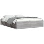 Estructura de cama gris Sonoma 140x190 cm de vidaXL, Camas y somieres - Ref: Foro24-3203906, Precio: 142,68 €, Descuento: %